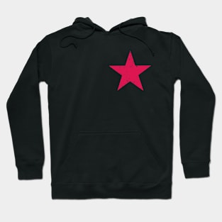 BASIC RED STAR DISTRESSED Weathered Effect Hoodie